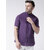 Riag Men's Purple 100% Cotton Casual Shirts