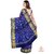 Blue Adtalo Figure Motifs Patola Saree - Single Weave