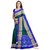 Vijaybhai Patolawala Dark Green  Blue with Gada Border Patola Saree - Single Weave