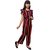 Girls Striped Sleeveless side Ruffled jumpsuit-16 Cream-Red-Blue 11-12 Years