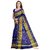 Vijaybhai Patolawala Dark Blue Chandabhat with Hathi Popat Motifs Patola Saree - Single Weave