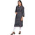 UBER CHIC Women's Blue Rayon Printed Straight Kurta