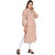 UBER CHIC Women's Brown Rayon Red Printed Straight Kurta
