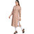 UBER CHIC Women's Brown Rayon Red Printed Straight Kurta