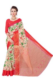 SVB Saree Red Colour Flower Printed Saree