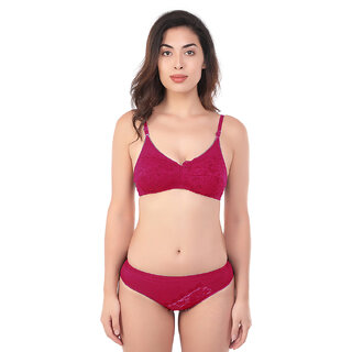 U-Light Rakhi Bridal Bra & Panty Set  (Size Bust 28-30 IN & waist 28-30 IN)