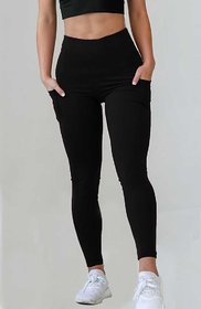 RDS Wear Solid Women Black Tights