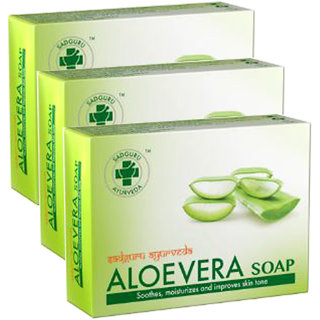 Sadguru Ayu rveda Aloevera Soap 75gm Pack Of 3