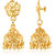 Vighnaharta Mini Shimmering Beautiful Gold Plated Screw back alloy Jhumki Earring