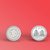 Shop Stoppers  Cadmium Coin For Gift And Pooja LaxmIji And Ganeshji (Silver Coated)