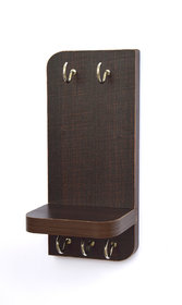 Wooden key holder with Shelf and five hook (Vertical)