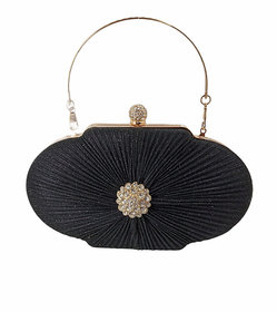 Boga Box Shaped Stylish Party Clutch with A Broach for Women (30706851)
