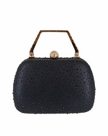 Boga Stylish Raindrops Patterned Box Clutch with Handle for Women (40206858)