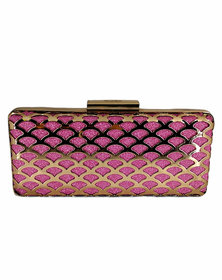 Boga Rectangular Shaped Stylish Box Clutch for Women (307511139)