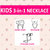 The Color Craft KIDS RAINBOW Chain with pearls Necklace/Mask Chain -KIDS -2014 Brass Chain