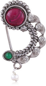 Vighnaharta Oxidised Gold with Artificial stone and beads Alloy Maharashtrian banu Nath Nathiya