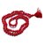 CEYLONMINE-Red Quartz Jaap Mala For Pooja and Astrology Certified (108+1 Beads) for Unisex