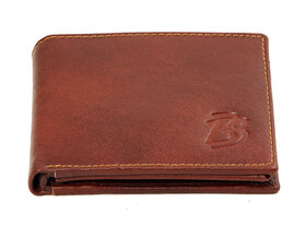 Blackburn Black Single fold Pure Leather Wallet For Men