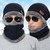 Snow Proof Inside Fur Wool Unisex Beanie Cap with Neck Warmer  Winter Hat for Men  Women (Multi Color)