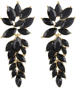 Multicrystals Dangler Earrings for Girls Alloy Material Made in India Earrings for Women's Fashion Jewellery for Party