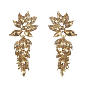 Multicrystals Dangler Earrings for Girls Alloy Material Made in India Earrings for Women's Fashion Jewellery for Party