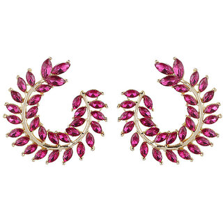 Earcuff Half Round Earrings for Girls Alloy Material Made in India Earrings for Women's Fashion Jewellery for Festival