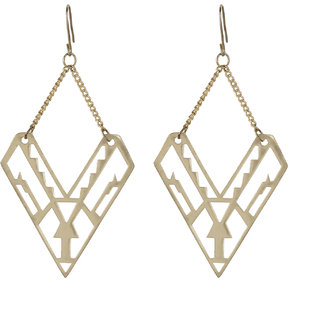 Plain Brass Metal Filigree Drop Earrings for Girls Brass Material Earrings for Women's Fashion Jewellery for Party