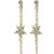 Star Dangling Dangler Earrings for Girls Brass Material Made in India Earrings for Women's Fashion Jewellery for Party