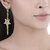 Star Dangling Dangler Earrings for Girls Brass Material Made in India Earrings for Women's Fashion Jewellery for Party
