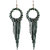 Green Chains Dangler Earrings for Girls Brass Material Made in India Earrings for Women's Fashion Jewellery for Party