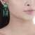 Drop Recto Crystal Stud Earrings for Girls Alloy Material Made in India Earrings for Women's Fashion Jewellery for Party