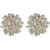 American Diamond Silver Stud Enamel Daisy Flower Earrings for Girls Alloy Material Earrings for Womens Fashion Jewellery