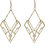 Plain Brass Metal Filigree Drop Earrings for Girls Brass Material Earrings for Women's Fashion Jewellery for Party