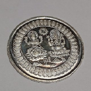 Jaipur Gemstone-Silver Laxmi Ganesh Coin For Diwali Puja And Gift 20 Grams