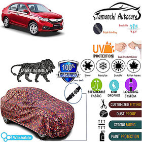 Tamanchi Autocare Cover Indoor Outdoor, All Weather Protection  coverwith Triple Stitched for Honda Amaze 2018 (Jungli)