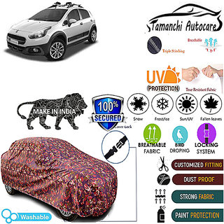 Tamanchi Autocare Cover Indoor Outdoor, All Weather Protection  coverwith Triple Stitched for Fiat Aventura (Jungli)