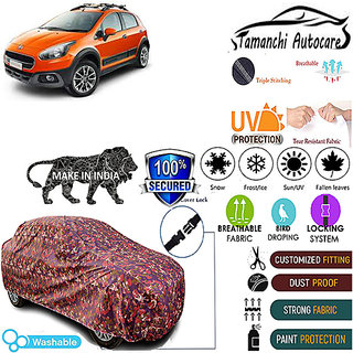 Tamanchi Autocare Cover Indoor Outdoor, All Weather Protection  coverwith Triple Stitched for Fiat Avventura (Jungli)