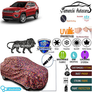 Tamanchi Autocare Cover Indoor Outdoor, All Weather Protection  coverwith Triple Stitched for BMW Compass (Jungli)