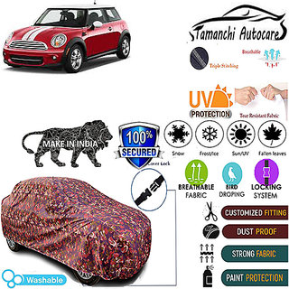 Tamanchi Autocare Cover Indoor Outdoor, All Weather Protection  coverwith Triple Stitched for Mini Cooper -S (Jungli)