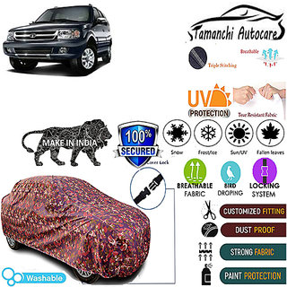 Tamanchi Autocare Cover Indoor Outdoor, All Weather Protection  coverwith Triple Stitched for Tata Dicor (Jungli)