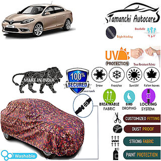 Tamanchi Autocare Cover Indoor Outdoor, All Weather Protection  coverwith Triple Stitched for Renault Fluence (Jungli)