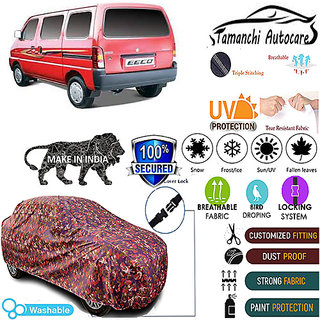 Tamanchi Autocare Cover Indoor Outdoor, All Weather Protection  coverwith Triple Stitched for Maruti Suzuki eco (Jungli)