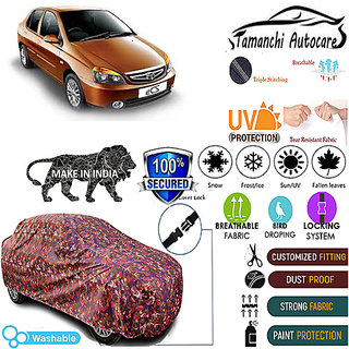 Tamanchi Autocare Cover Indoor Outdoor, All Weather Protection  coverwith Triple Stitched for Tata Ecs (Jungli)