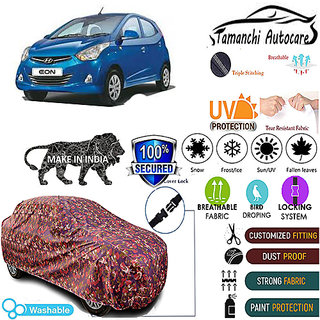 Tamanchi Autocare Cover Indoor Outdoor, All Weather Protection  coverwith Triple Stitched for Hyundai Eon (Jungli)