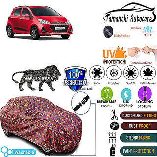 Tamanchi Autocare Cover Indoor Outdoor, All Weather Protection  coverwith Triple Stitched for Hyundai Grand (Jungli)