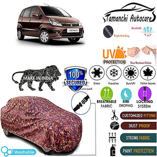 Tamanchi Autocare Cover Indoor Outdoor, All Weather Protection  coverwith Triple Stitched for Maruti Estilo (Jungli)