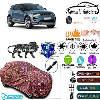 Tamanchi Autocare Cover Indoor Outdoor, All Weather Protection  coverwith Triple Stitched for Land Rover Evoque (Jungli)