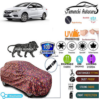 Tamanchi Autocare Cover Indoor Outdoor, All Weather Protection  coverwith Triple Stitched for Honda iDtec (Jungli)