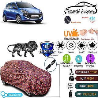 Tamanchi Autocare Cover Indoor Outdoor, All Weather Protection  coverwith Triple Stitched for Hyundai Santro (Jungli)