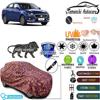 Tamanchi Autocare Cover Indoor Outdoor, All Weather Protection  coverwith Triple Stitched for Maruti New Dzire (Jungli)